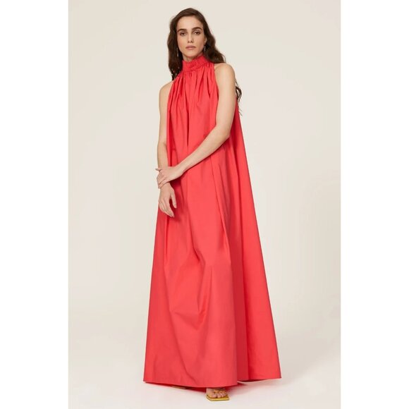 Elegant Red Sleeveless Maxi Dress - Picture 1 of 5